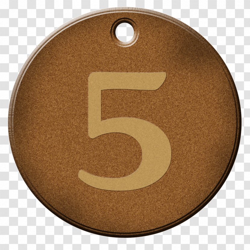 Number 5 - Numerical Digit - Brown Transparent PNG