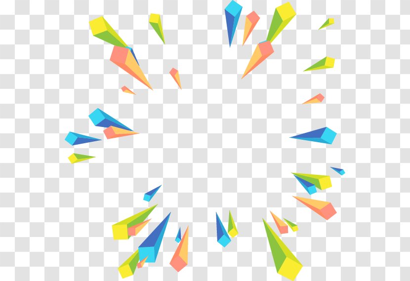 Euclidean Vector Geometry - Colorful Abstract Geometric Radial Perspective Transparent PNG