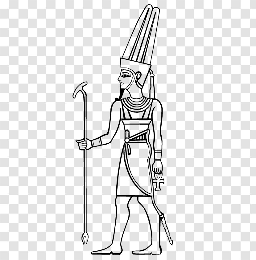 Amun Drawing Line Art Atum - White - Heloplus Transparent PNG