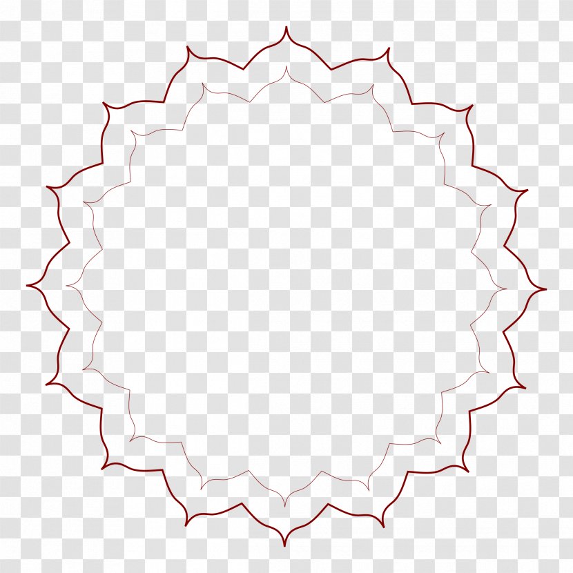Circle Line Art Angle Clip - Design M - Brown Frame Transparent PNG
