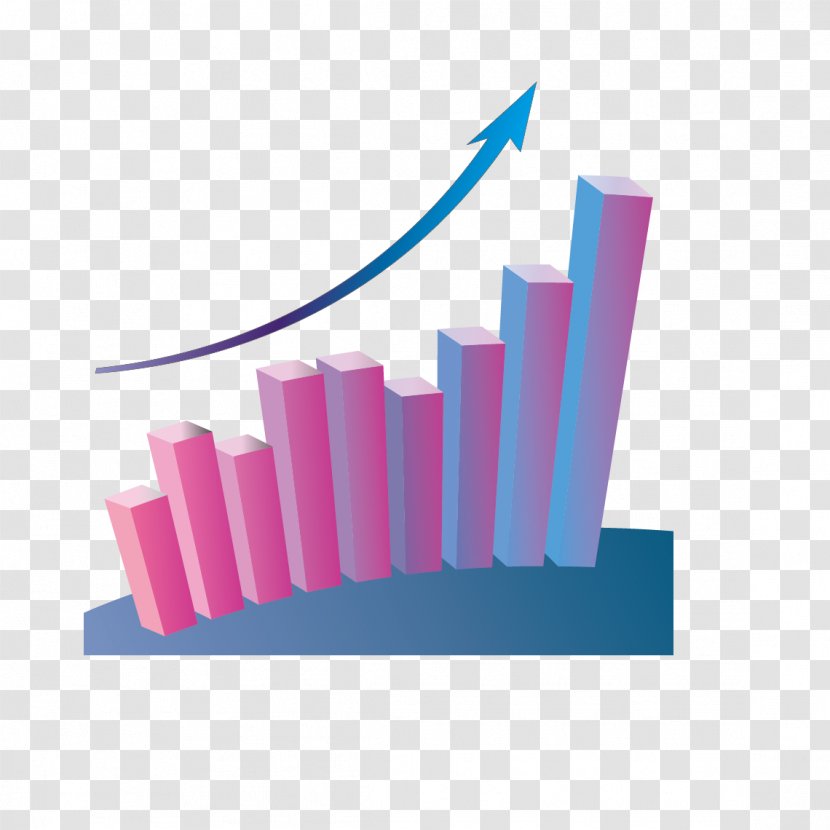 Bar Chart Euclidean Vector - Magenta - Icon Up Arrow Curve Transparent PNG