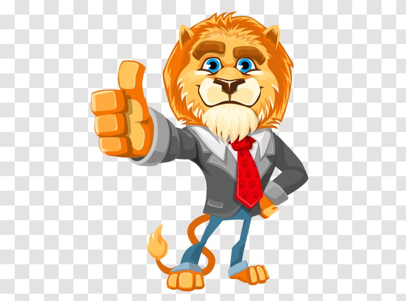 Lion Felidae Tiger Clip Art - Orange Transparent PNG