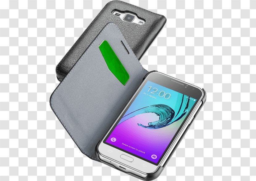 Smartphone Feature Phone Cellularline Book Case Essential (Galaxy J1 2016) Samsung Galaxy J120F 4G Dual SIM (2016 Version) - Telephony - Black (2016) 4GB LTE (SM-J120F) UnlockedSmartphone Transparent PNG