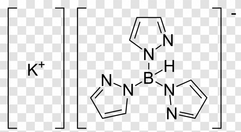 Potassium Trispyrazolylborate Borohydride Coordination Complex Pyrazole - Area - Rectangle Transparent PNG