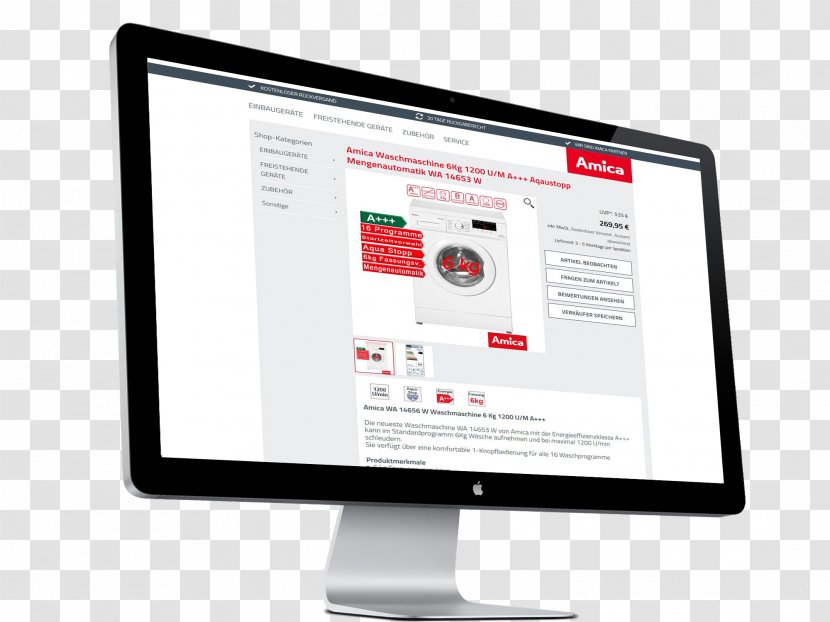 Responsive Web Design Template Shopware Computer Monitors IMac - Referenzen - Clever Transparent PNG