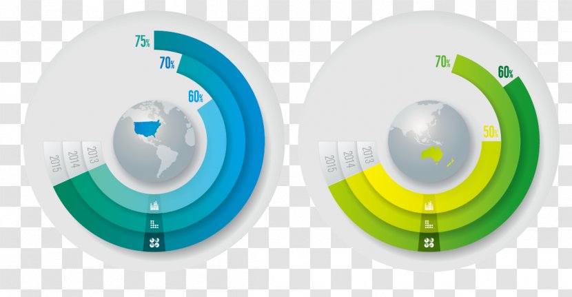 Circle Infographic Chart - Threedimensional Space - PPT Element Transparent PNG