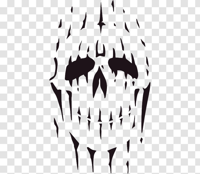 Day Of The Dead Skull - Blackandwhite Transparent PNG