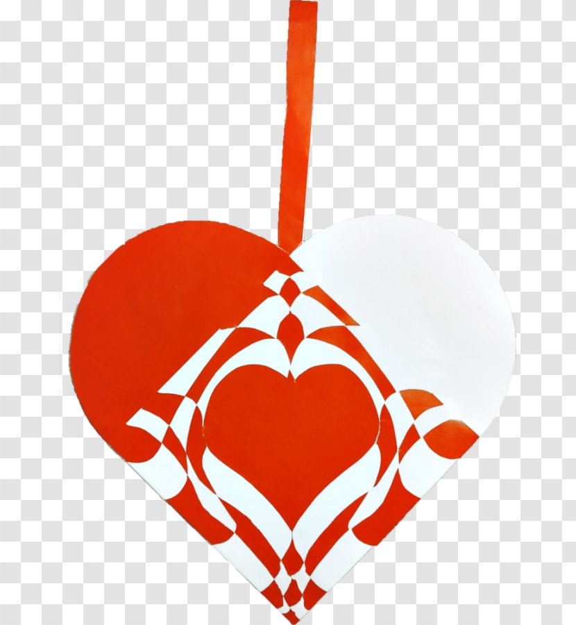 Christmas Ornament Pleated Hearts Paper Tradition - Heart Transparent PNG