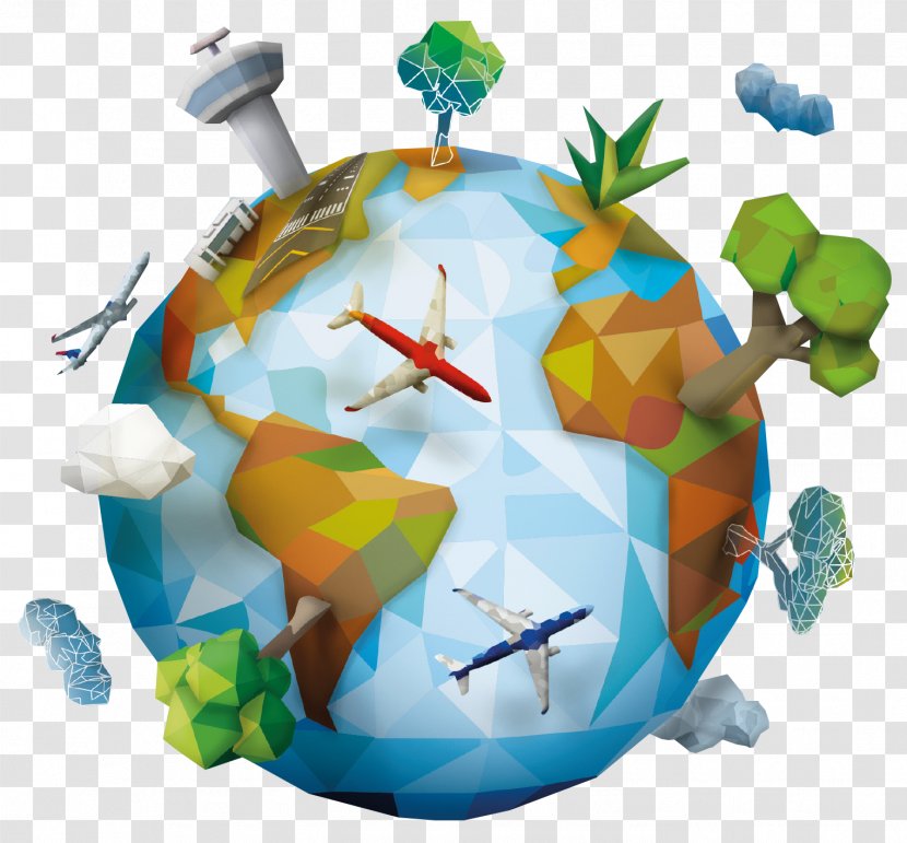 Air Transportation International Civil Aviation Organization Aircraft Travel - Globe Transparent PNG