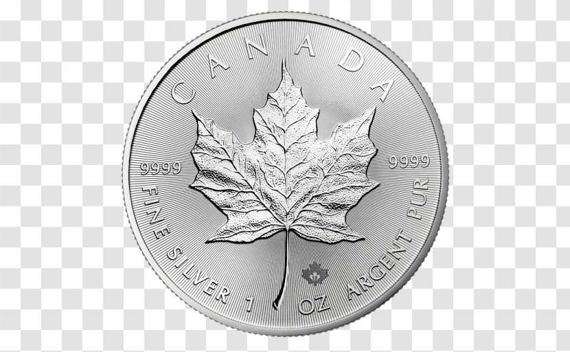 Canadian Silver Maple Leaf Gold Coin Bullion - Money Transparent PNG