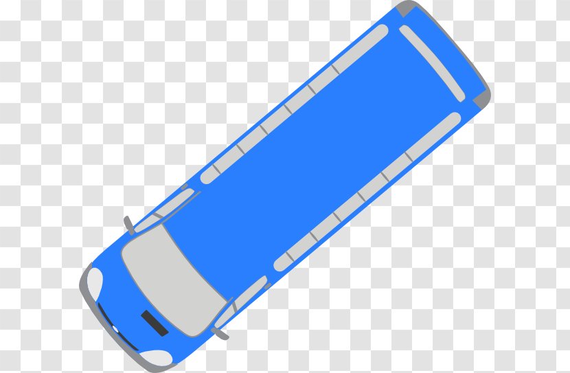 Electric Blue Cobalt - Bus Top View Transparent PNG