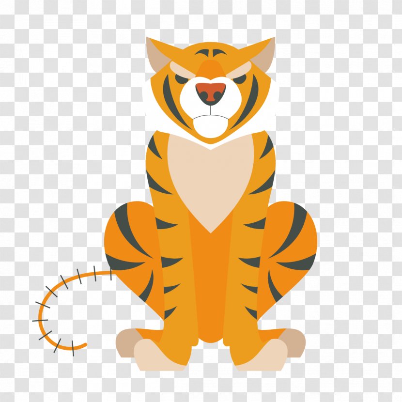 Tiger Wildlife - Tail - Vector Transparent PNG