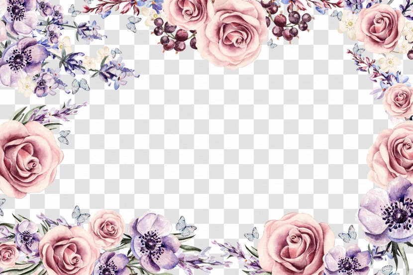 Flower Picture Frame Download - Flora - Colorful Floral Border Transparent PNG