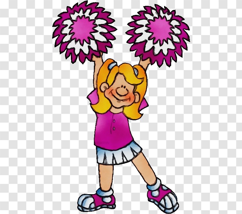 Watercolor Cartoon - Cheerleading - Child Smile Transparent PNG
