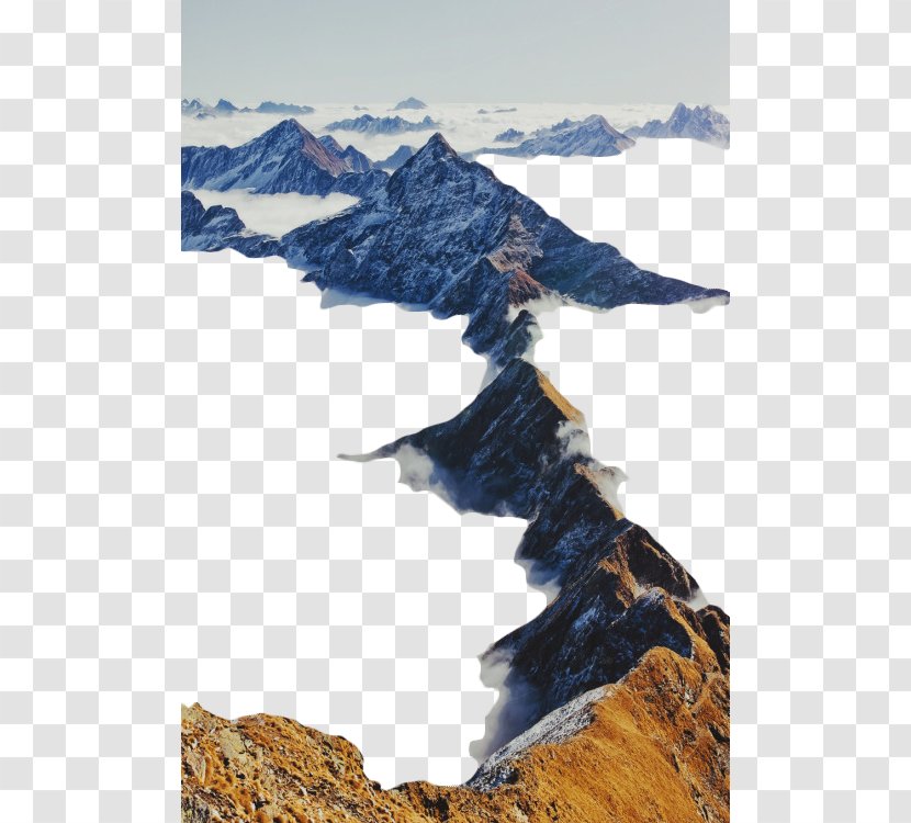 Photography Graphic Design - Glacier - Mountains And Sky Transparent PNG