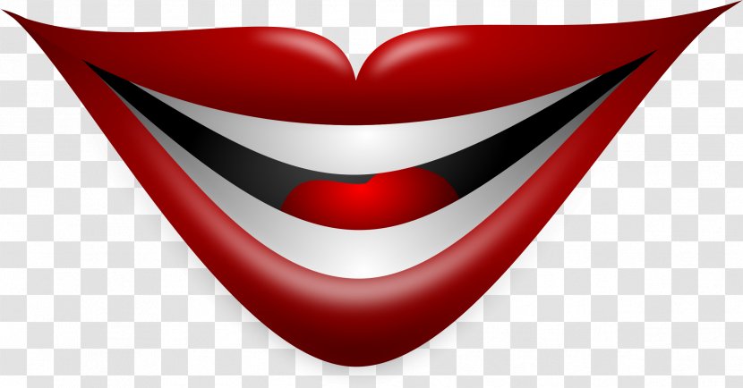 Joker Mouth Smile Lip Clip Art - Heart - Smiling Clipart Transparent PNG