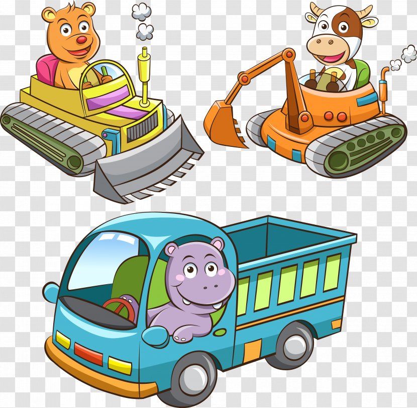 Cartoon Royalty-free - Vehicle - Hippo Transparent PNG