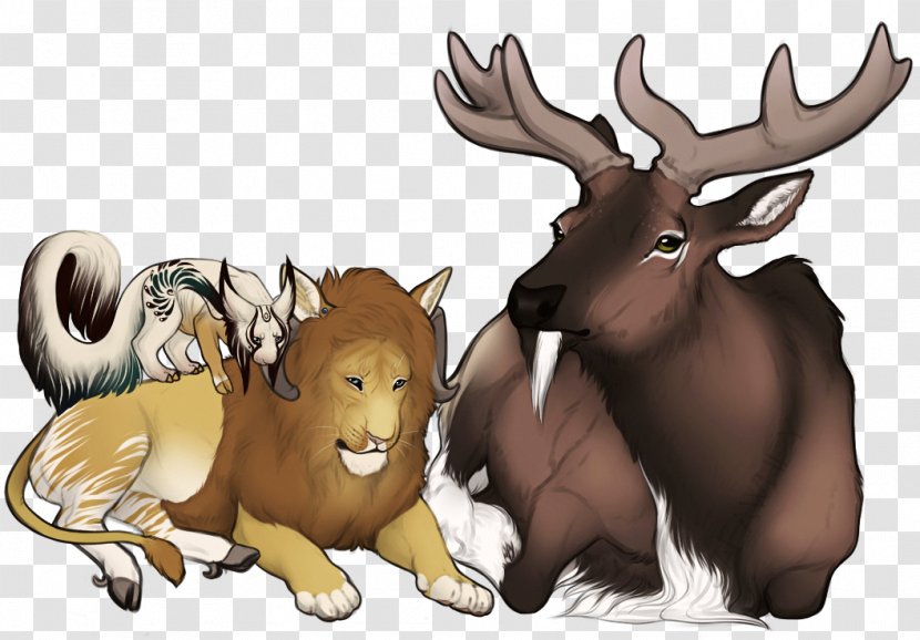 Reindeer Elk Cattle Antler Carnivora Transparent PNG