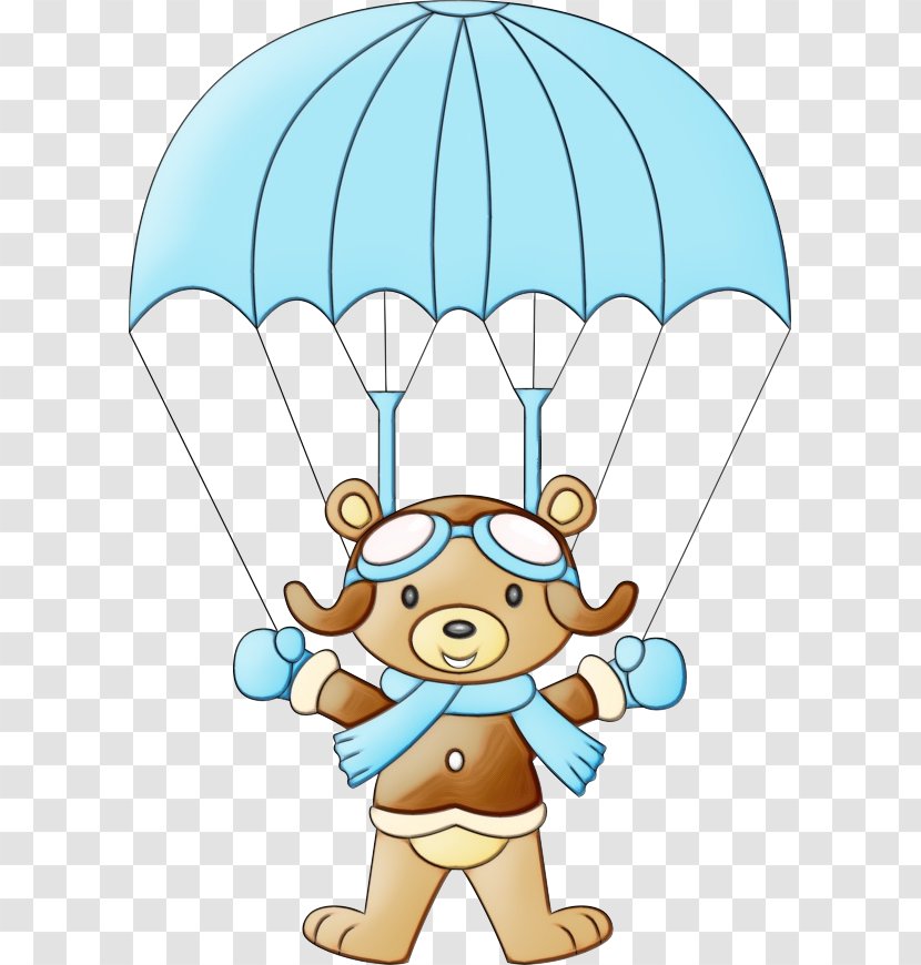 Parachute Cartoon Clip Art Fashion Accessory - Wet Ink Transparent PNG