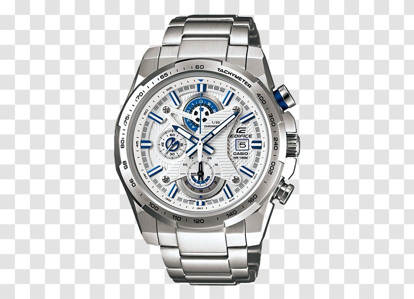 Casio Edifice Watch Chronograph Tachymeter - Platinum Transparent PNG
