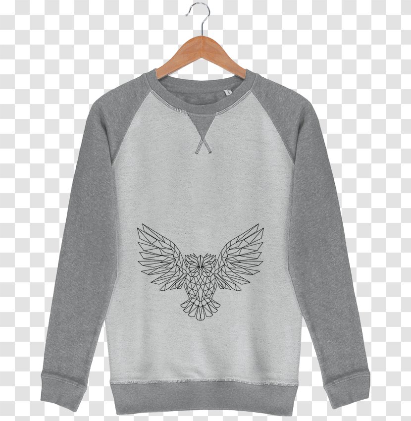 T-shirt Bluza Sleeve Sweater Shoe - Grey Geometry Transparent PNG
