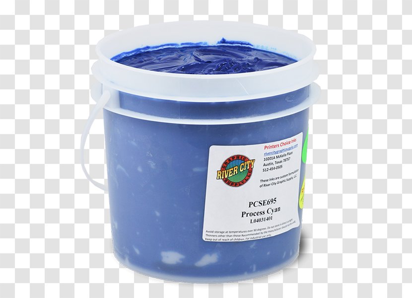 Plastisol Plastic Phthalate Printing Ink - Cyan Transparent PNG