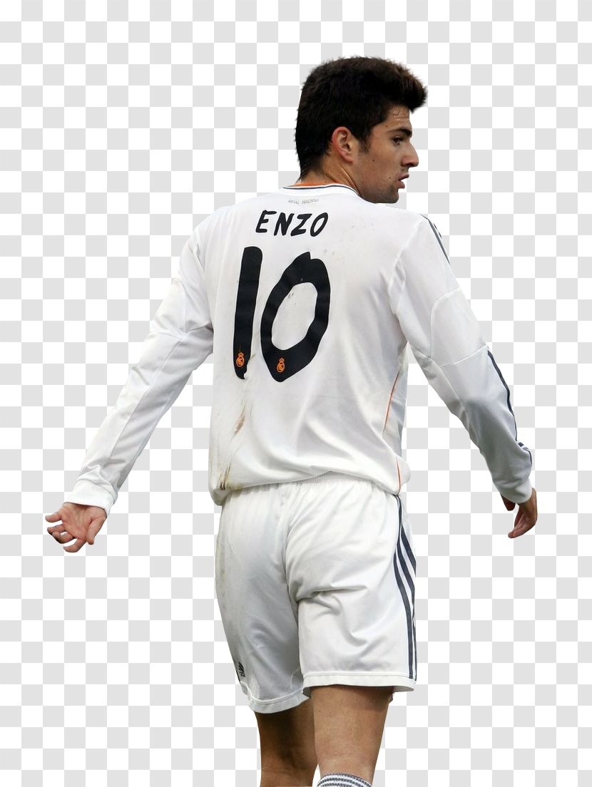 Enzo Fernández Real Madrid C.F. Castilla Deportivo Alavés Jersey - White - Football Transparent PNG