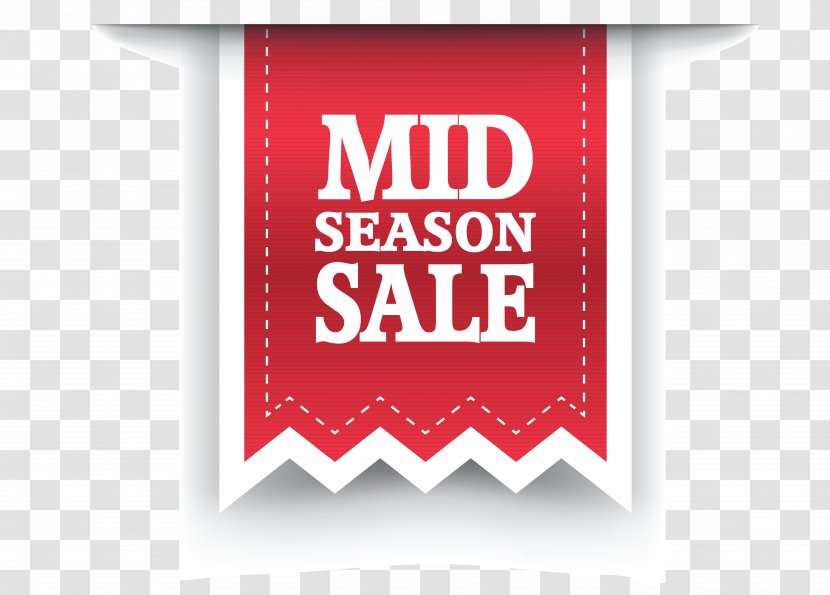 Sales Label Sticker Clip Art - Royalty Free - Red Mid Season Sale Clipart Image Transparent PNG