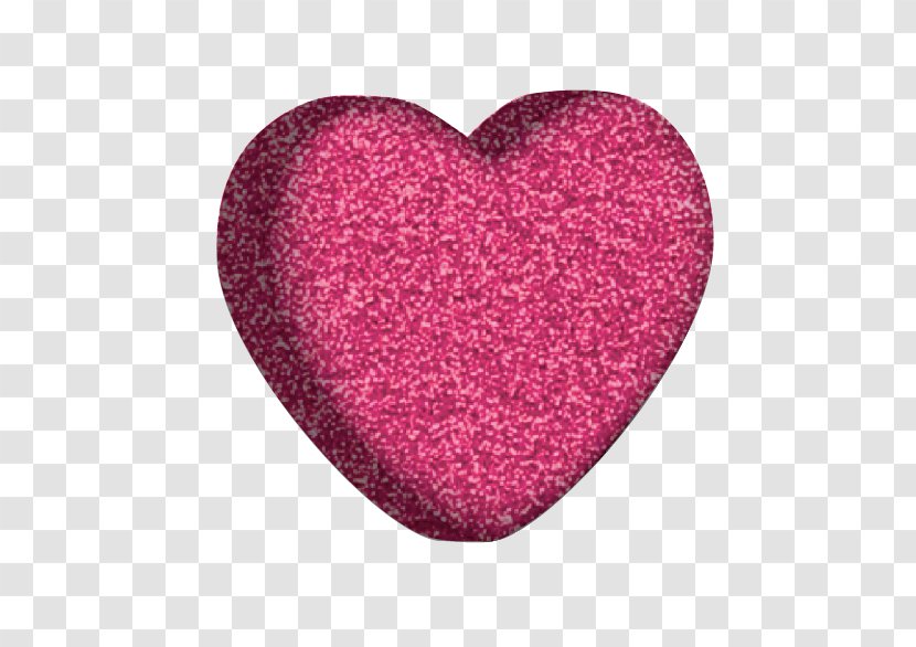 Heart M-095 Pink M - Glitter - Pastel Transparent PNG