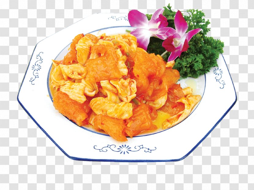 Thai Cuisine Breakfast Vegetarian Recipe Junk Food - Dish - Sichuan Double Belly Burst Juice Transparent PNG