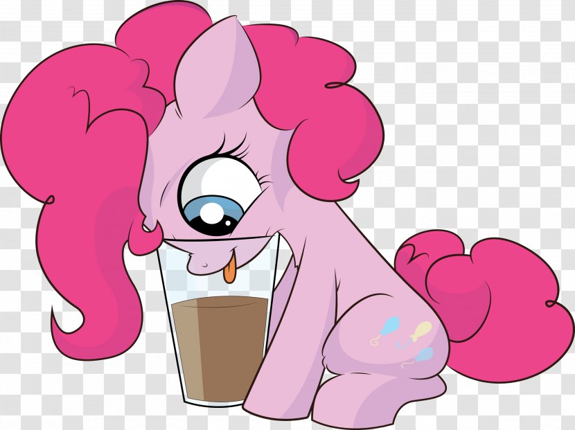 Pony Pinkie Pie Cupcake Horse Rainbow Dash - Frame - Glass Of Milk From Above Transparent PNG