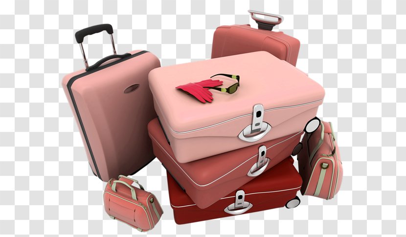 Suitcase Clip Art Baggage Travel - Pink Transparent PNG