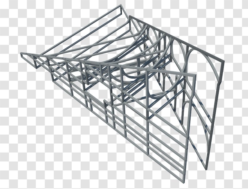 Line Angle Steel Product Design - Structure - Black And White Transparent PNG