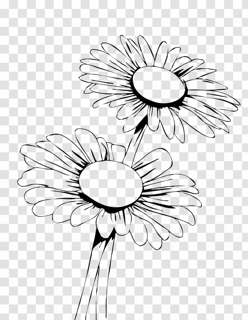 Drawing Of Family - Pencil - Monochrome Flowering Plant Transparent PNG