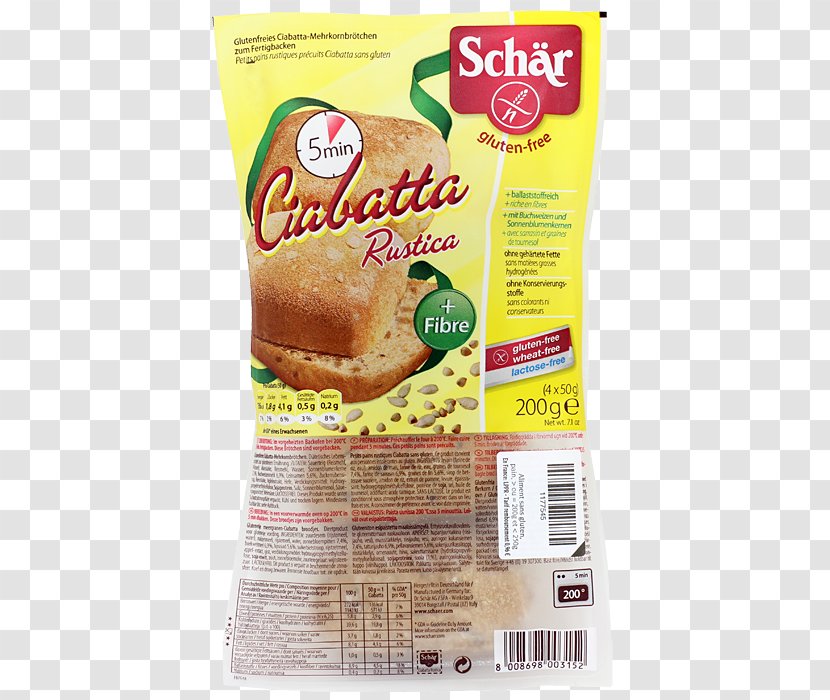 Ciabatta Milk Breakfast Gluten Bread Transparent PNG