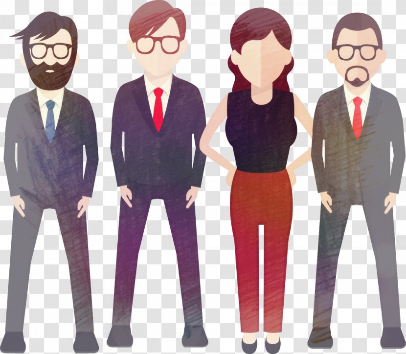 Euclidean Vector - Formal Wear - Hand Drawn Business People Transparent PNG