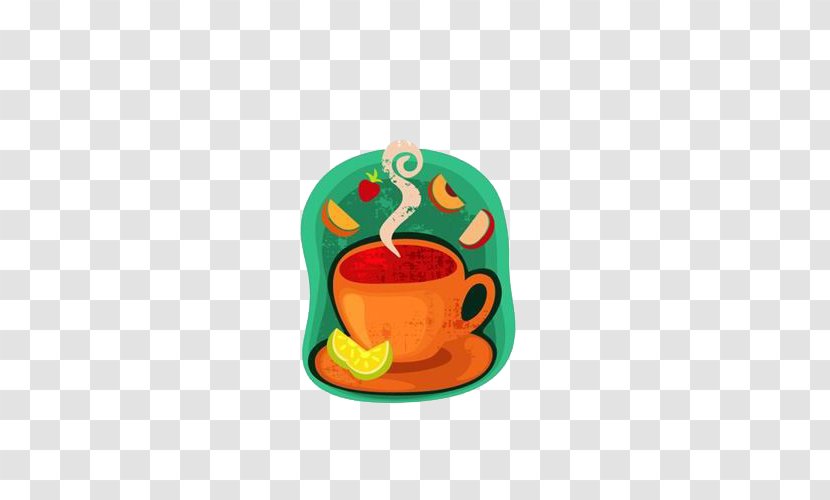 Coffee Tea Soft Drink Cappuccino Hot Chocolate - Orange - Cup Transparent PNG