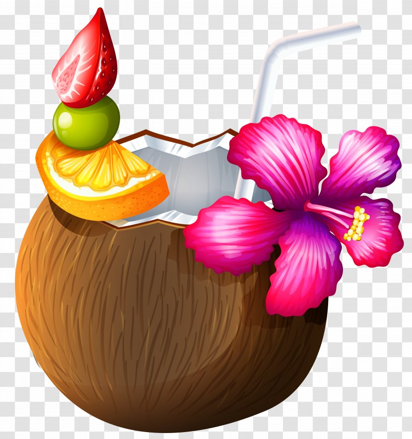Coconut Water Blue Hawaii Cuisine Of Cocktail Lagoon - Luau - Hibiscus Transparent PNG
