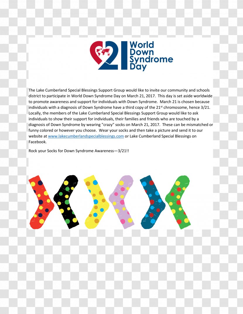 World Down Syndrome Day Trisomy Chromosome 21 Transparent PNG
