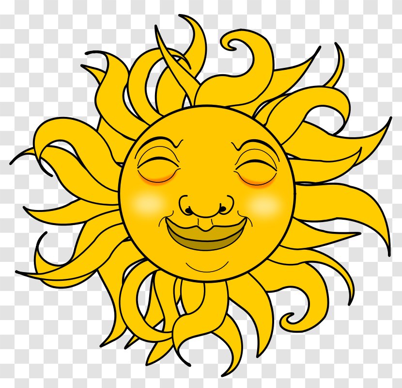 Animation Smile Cartoon Clip Art - Yellow - Sun Image Transparent PNG