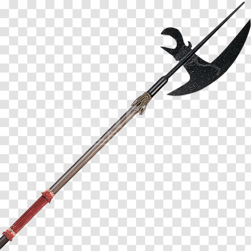 Middle Ages 16th Century Halberd Weapon Spear - Edged And Bladed Weapons Transparent PNG