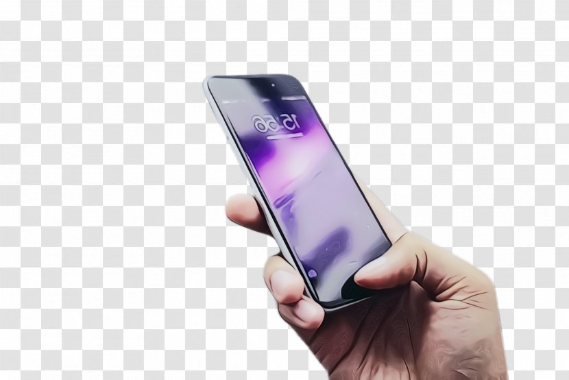 Mobile Phone Gadget Smartphone Communication Device Portable Communications - Violet - Feature Purple Transparent PNG