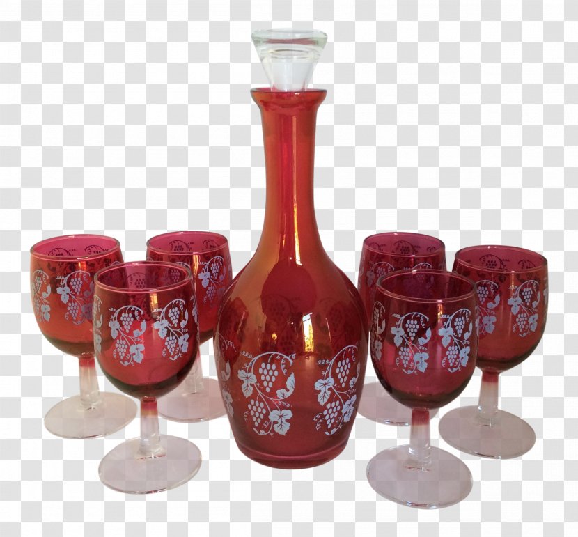 Wine Glass Decanter Carafe Chairish - Drinkware - Cranberry Red Transparent PNG