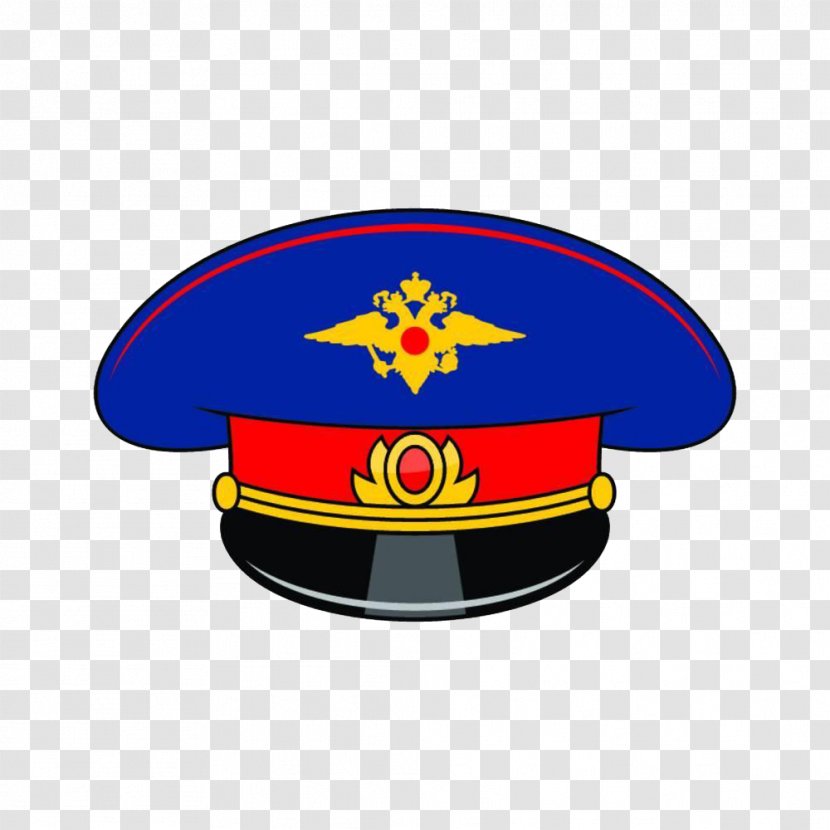 Police Hat Peaked Cap Royalty-free - Clothing - Blue Cartoon Transparent PNG