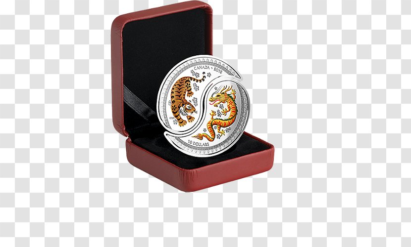 Coin Tiger Canada Silver Dragon - Gold Transparent PNG
