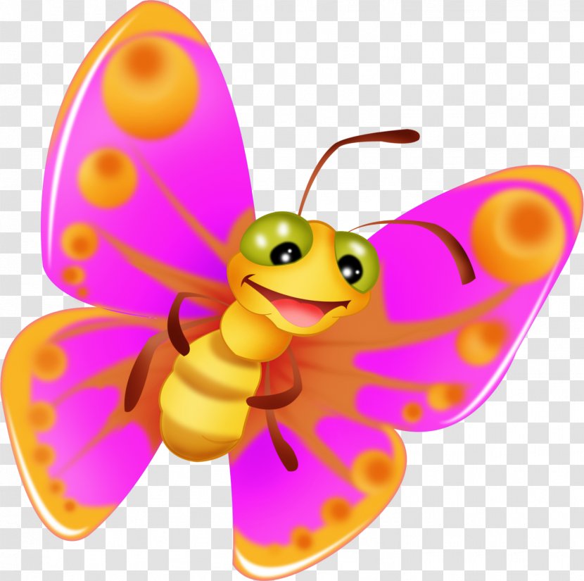 Butterfly Cartoon Clip Art - Pollinator Transparent PNG