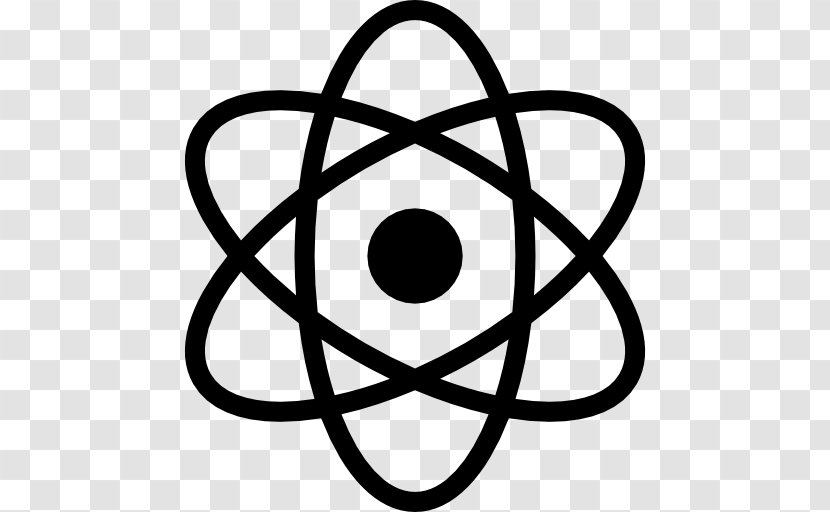 Atomic Nucleus - Black And White - Symbol Transparent PNG