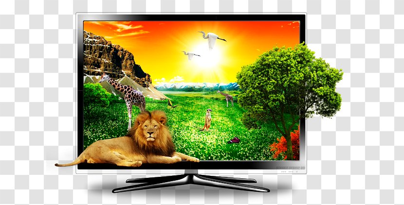 LCD Television Set LED-backlit 3D - Screen - 3d Tv Transparent PNG