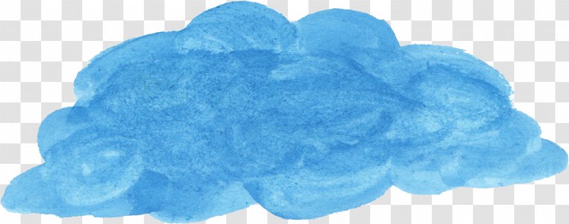 Blue Watercolor Painting Drawing Aqua - Cloud Transparent PNG