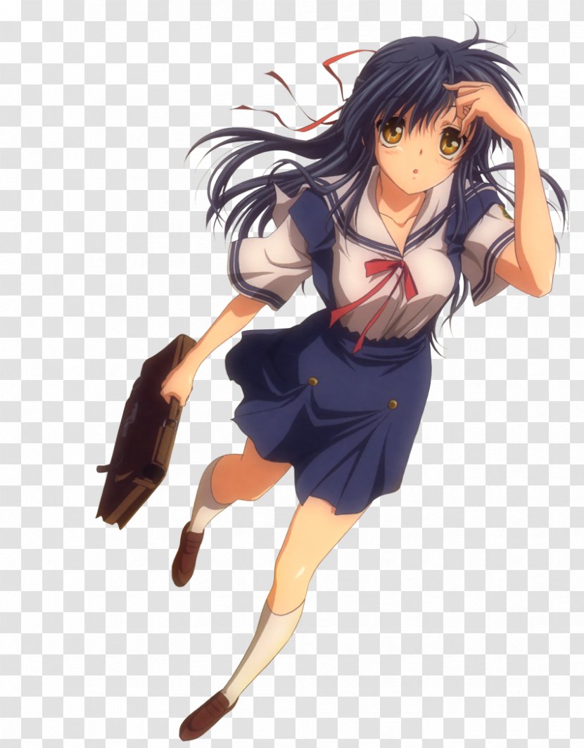 Clannad Nagisa Furukawa Ahoge Television - Frame - School Uniform Transparent PNG